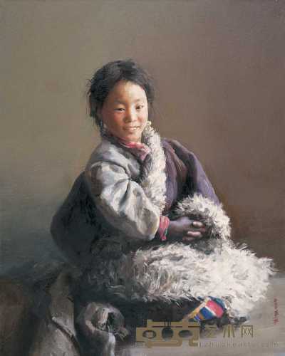 徐唯辛 2005年作 藏族少女 100×80cm